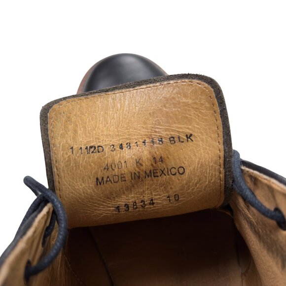 FRYE Chukka Boots Mens Size 11.5 D Lug Sole Black Leather Lace Up Plain Toe main image 7